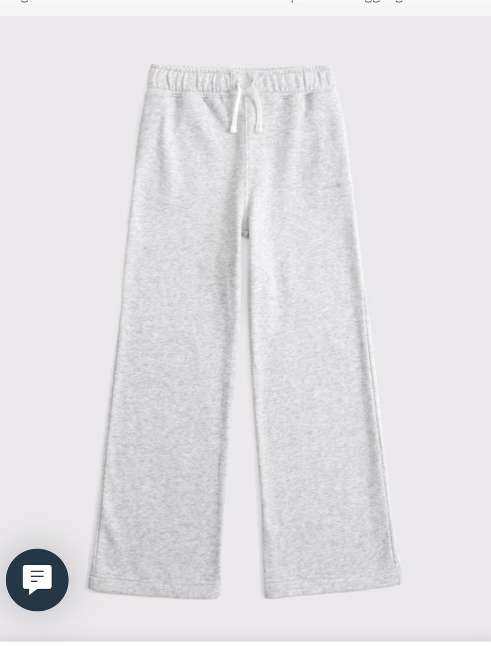 abercrombie kids a&f essentials wide leg Sweatpants size 7/8 long